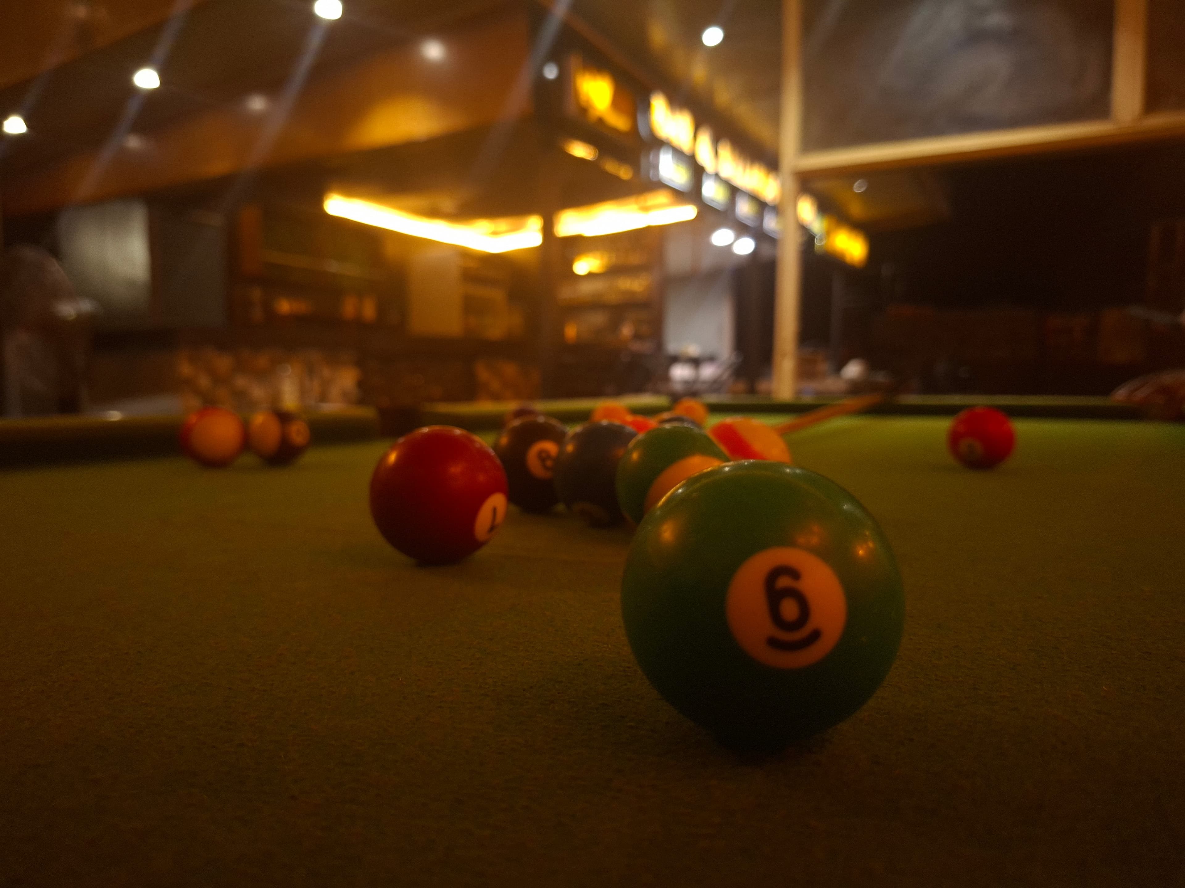 Billiards table at Bar and Billiards Enugu