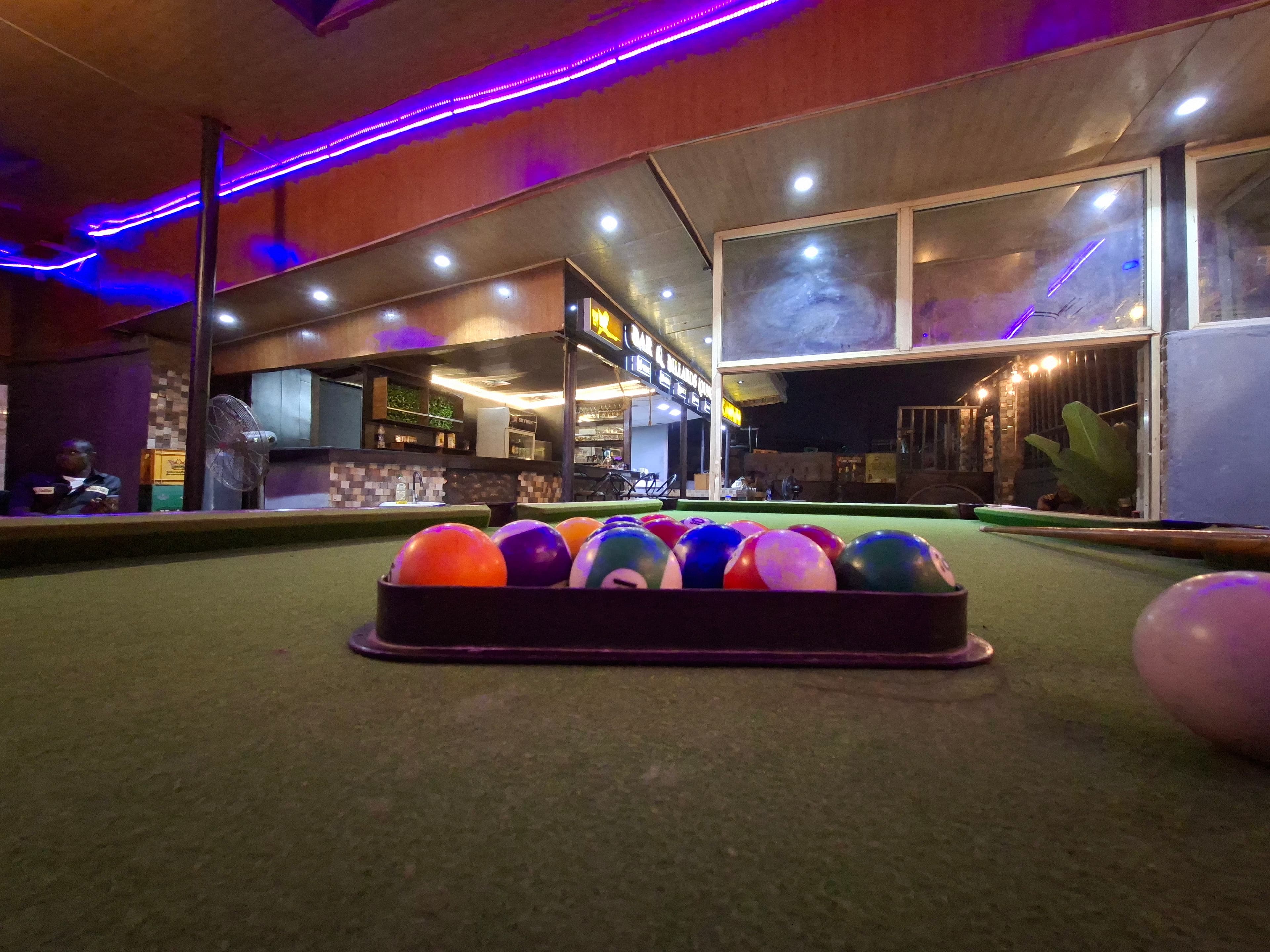 Pool table and bar interior in Enugu